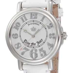 Juicy Couture White Leather Spotlight Watch